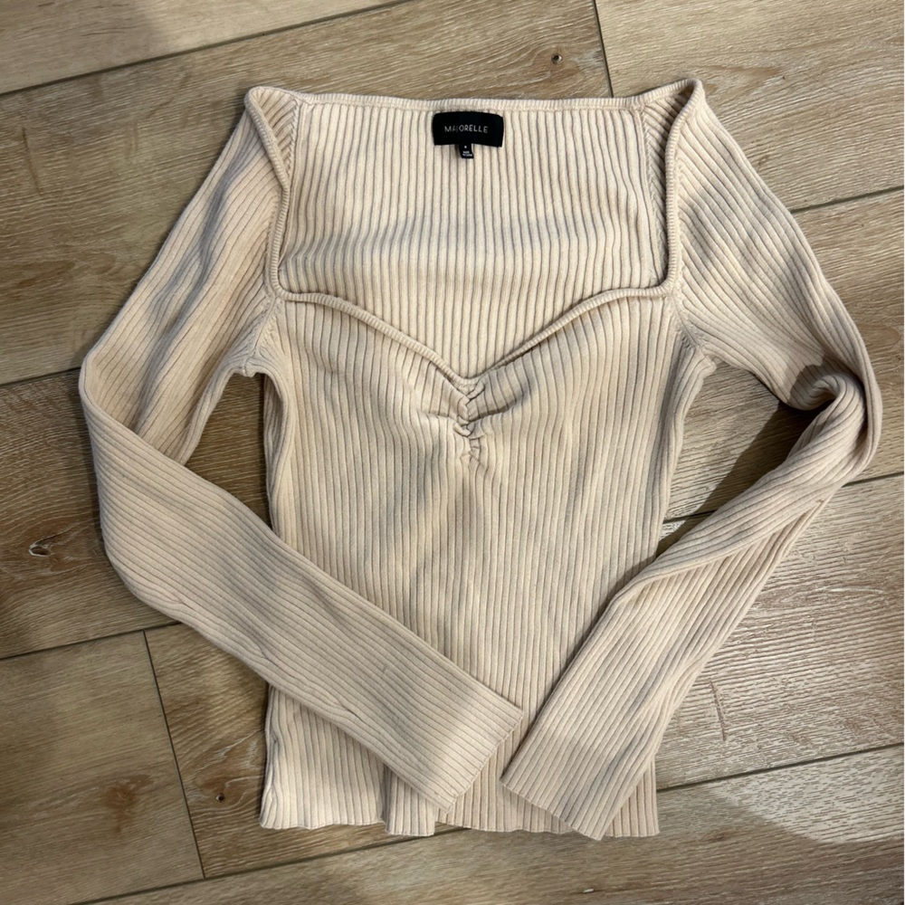 Majorelle camel ribbed top